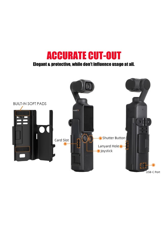 Camera Extension Adapter for DJI Osmo Pocket 3 with Cold Shoe, Light, Microphone, Tripod Head, Strap, Bike Clamp, and Extension Rod Accessories - Image 5