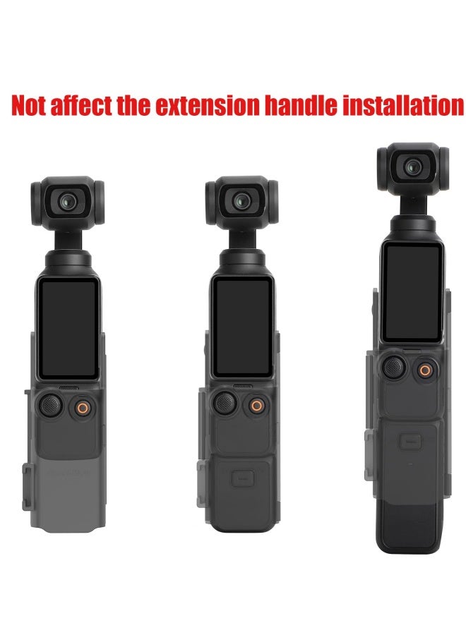 Camera Extension Adapter for DJI Osmo Pocket 3 with Cold Shoe, Light, Microphone, Tripod Head, Strap, Bike Clamp, and Extension Rod Accessories - Image 3
