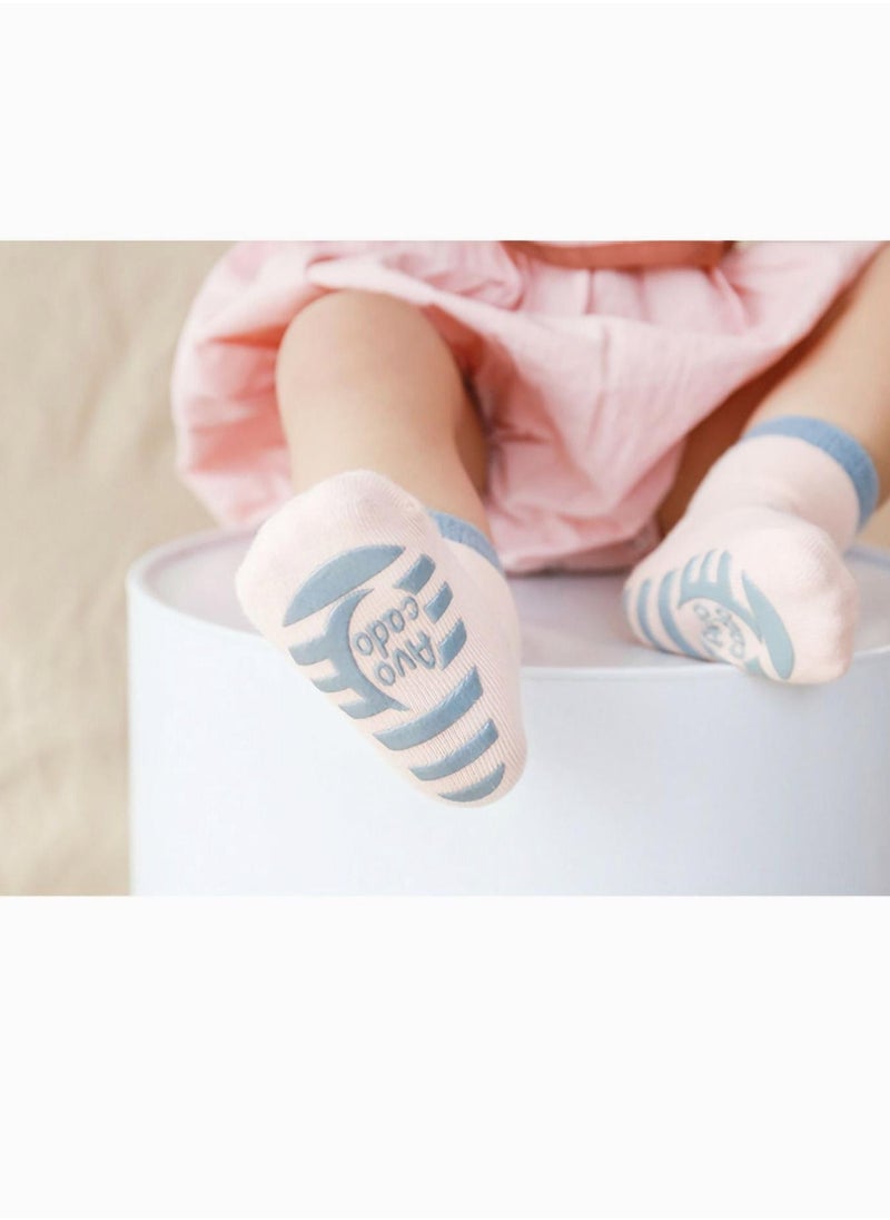 Captaintech Baby Anti-Slip Socks,Ankle Cotton Socks Pack of 6, Spring and Autumn Cartoon Fruit Dispensing Non-slip Floor Socks for Babies, Children's Toddler Girls Socks  - Image 3