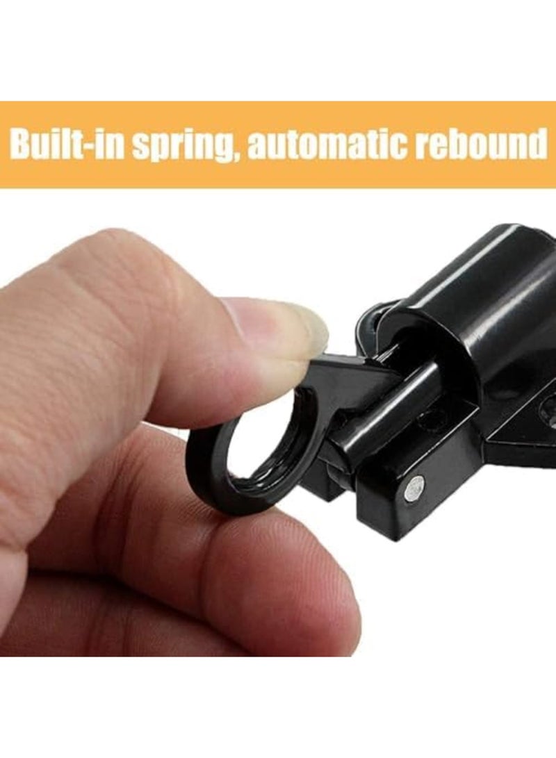 Luckam 4 Pcs Spring Latch Bolt, Automatic Latch Lock with Pull Ring, Includes Screws, Suitable for Windows, Wooden Doors, Courtyard Doors, Cabinet Doors - Image 3