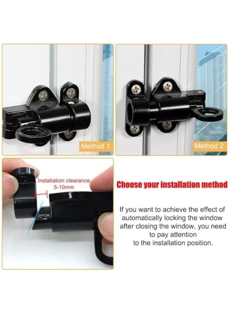 Luckam 4 Pcs Spring Latch Bolt, Automatic Latch Lock with Pull Ring, Includes Screws, Suitable for Windows, Wooden Doors, Courtyard Doors, Cabinet Doors - Image 5