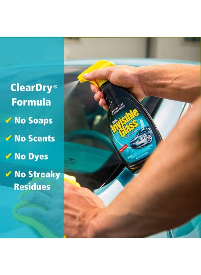 Invisible Glass Invisible Glass 99050 Reach & Clean Glass Windshield Cleaner Tool Combo Kit with Premium Spray Glass Cleaner, Extendable Handle, (2) Reusable Quick Change Microfibers, and Storage Bag - Image 5