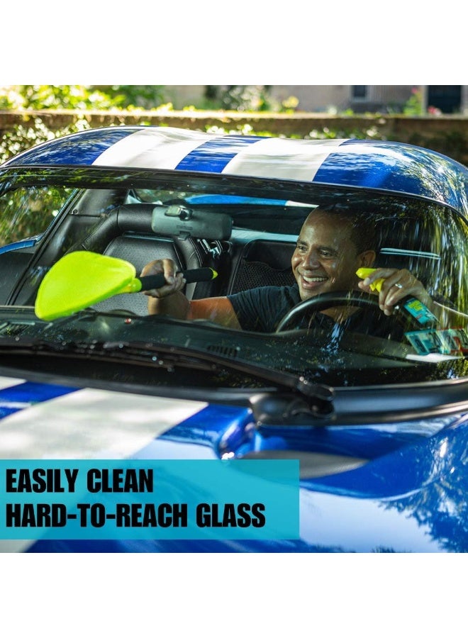 Invisible Glass Invisible Glass 99050 Reach & Clean Glass Windshield Cleaner Tool Combo Kit with Premium Spray Glass Cleaner, Extendable Handle, (2) Reusable Quick Change Microfibers, and Storage Bag - Image 4