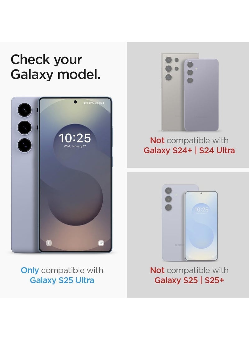 Screen Protector for Samsung Galaxy S25 Ultra 3D Full Coverage Anti-Scratch High Transparency Bubble-Free Tempered Glass Support Fingerprint Unlock Screen Protector For Samsung Galaxy S25 Ultra - Image 2