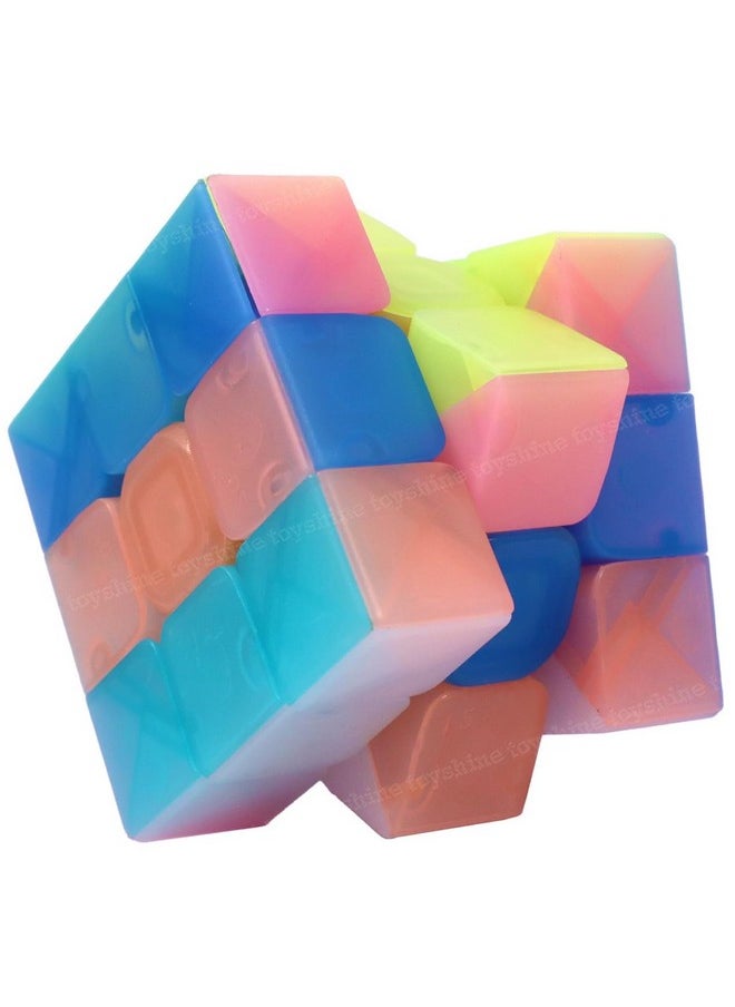 Toyshine Toyshine Qiyi 3x3 Jelly Speed Cube Stickerless 3x3x3 Magic Cube Puzzle Brain Teaser Toys Gifts for Kids Adults Challenge Magic Cube Puzzles Toys  - Image 1