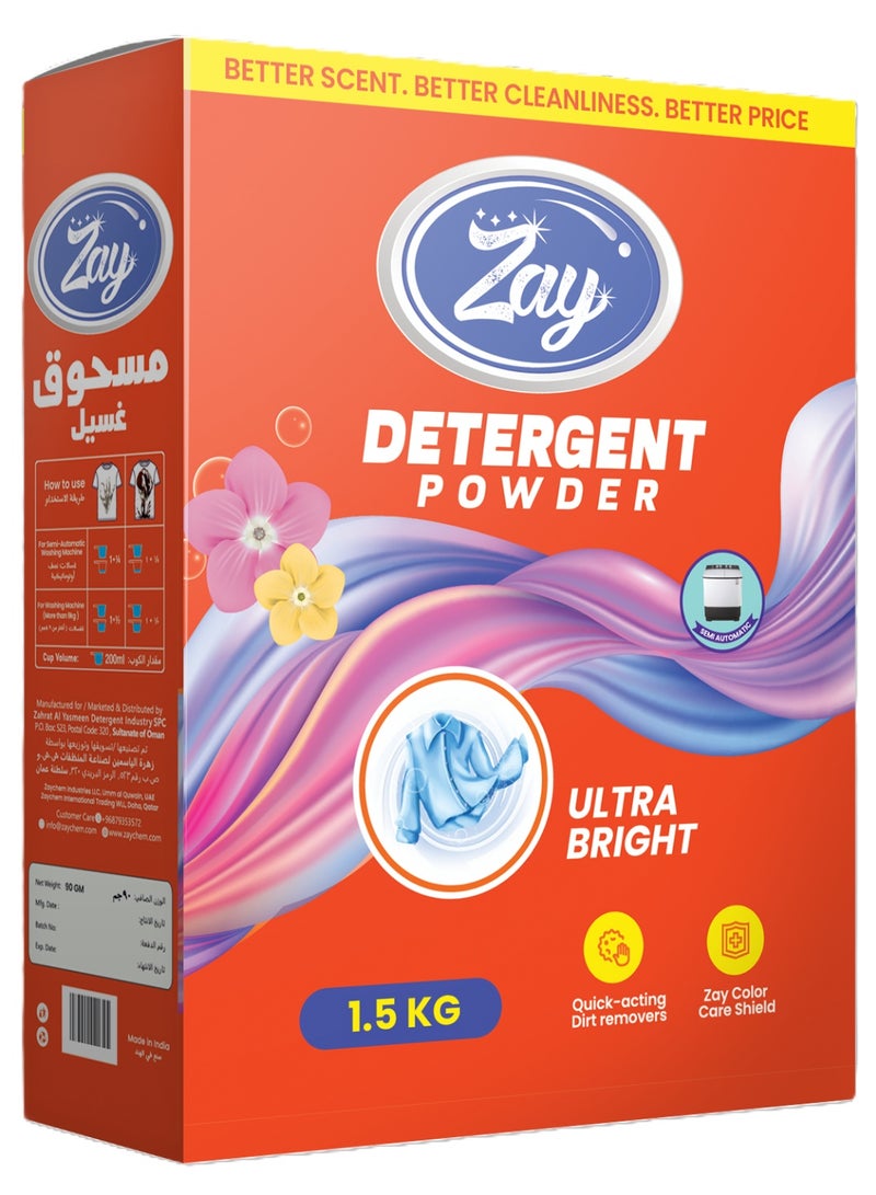 Zay Detergent Powder 1.5KG Box