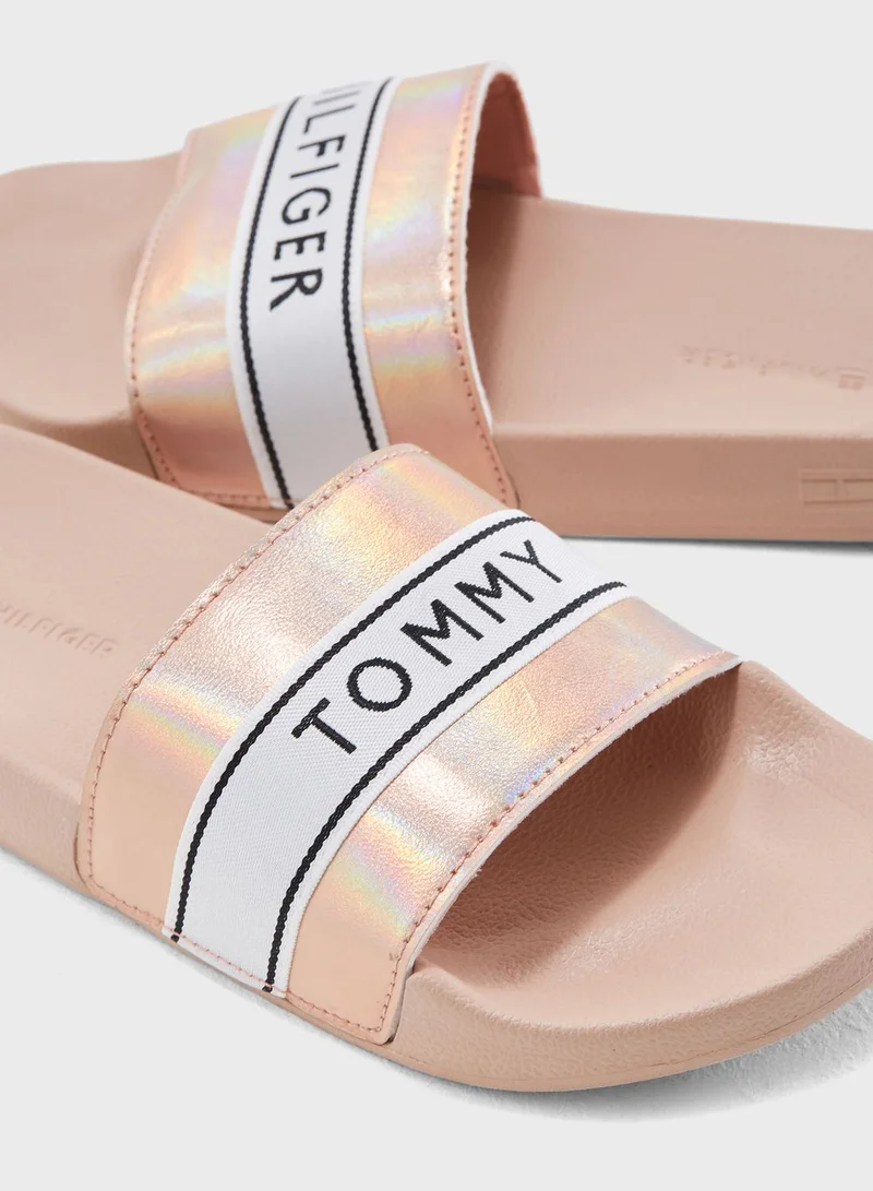 TOMMY HILFIGER Mirror Sparkle Beach Slide