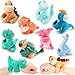 Liliful 8 Pack Kids Plush Gifts Easter Stuffed Animal Cat Slap Bracelets 8 Inch Class Prizes Toys Wrist Band Cute Snap Bracelet Birthday for Boys Girls Child Pet Adoption Party FavorsDinosaur - Image 3