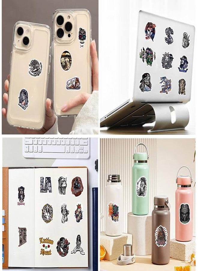 BLCAFEE 59 Pcs Chicano Stickers Graffiti Waterproof Vinyl for Birthday Party Supplies Decoration Favors for Water Bottles Laptop Suitcase Scrapbooking Choice - Image 4