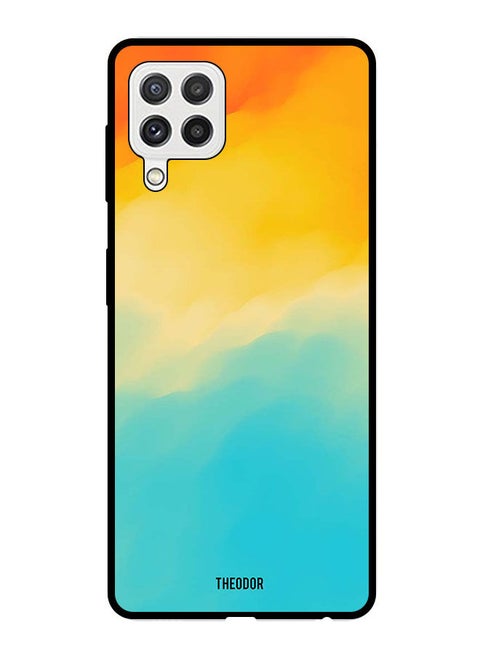 Protective Case Cover For Samsung Galaxy A22 Shades Of Orange Yellow Blue