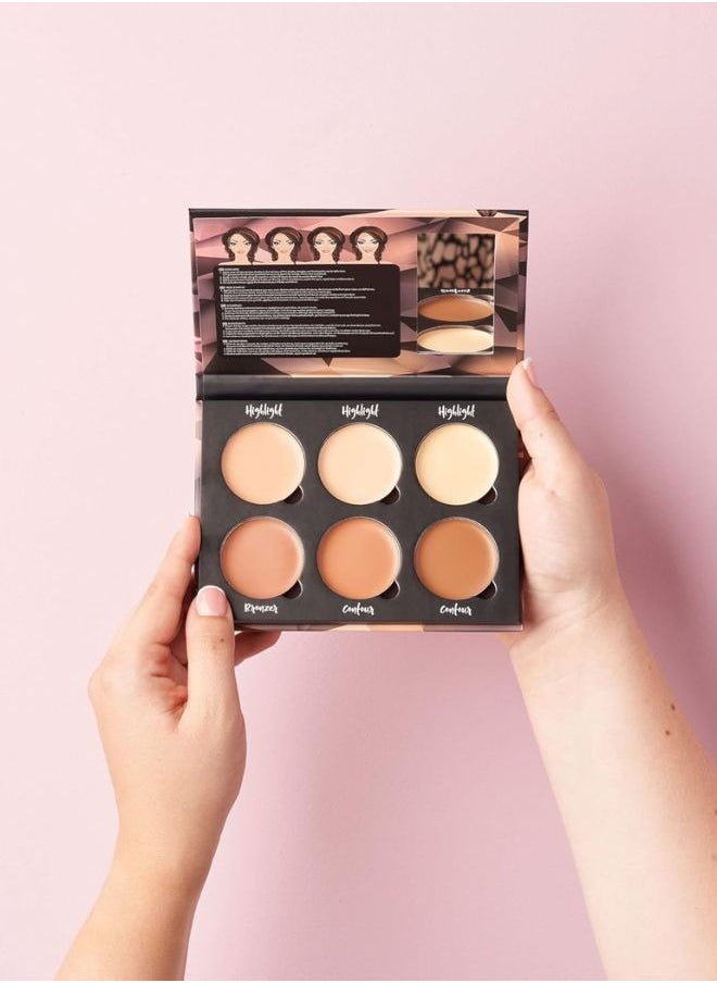 W7 Cosmetics W7 Lift & Sculpt Cream Contour Kit - Concealing, Highlighting & Contouring Makeup Palette - Step-by-Step Instructions Included  - Image 4