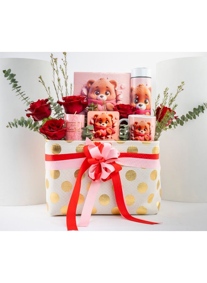 Ferns N Petals Love & Warmth Valentine Gift Hamper - Image 1