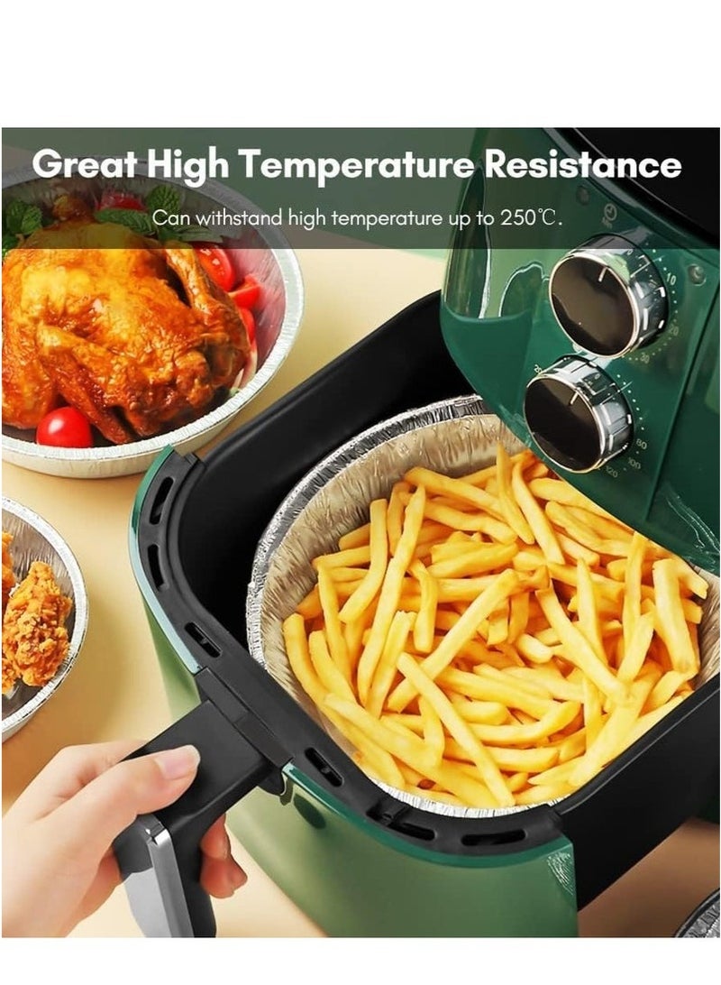 Bukela 50-Pack 6-Inch Round Aluminum Foil Tray Disposable Oil-Resistant Aluminum Foil Tin Can for Baking, Cooking, and Oven - Image 5