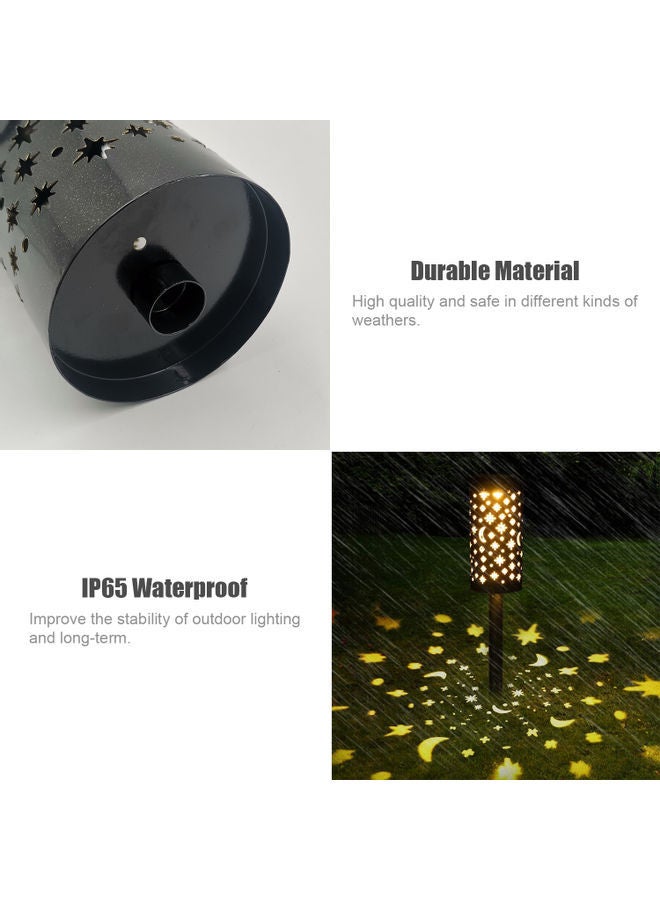 NIBEMINENT Hollow Garden Solar Stake LED Light Black 17.50cm  - Image 4