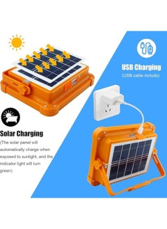 Panvil Outdoor LED Solar Work Light – 300W 10000 Lumens Job Site Light with 12000mAh Rechargeable Battery, Stepless Brightness Control, USB Charging, Portable and Waterproof Floor Light for Emergency, Power Cuts, Camping, and Construction Work  - Image 3
