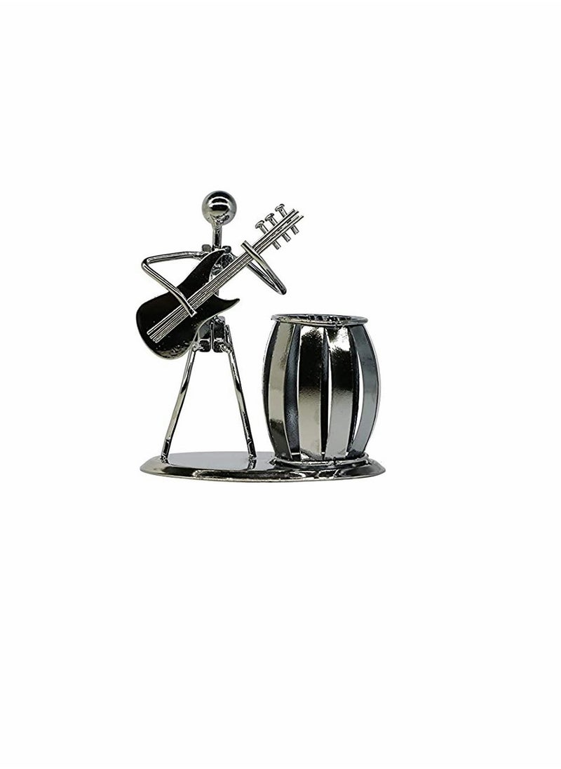 Excefore Guitar Pen Holder Creative Desktop Accessories Multipurpose Metal Desk Pencil Holder For Gifts, Kids, Students, and Office Stationary  - Image 1