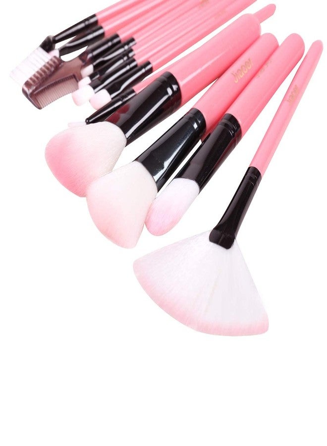 SUNISA Pink Soft Synthetic Bristle Makeup Brushes Set of 12 with Storage Box - (Pack of 13) - Image 3
