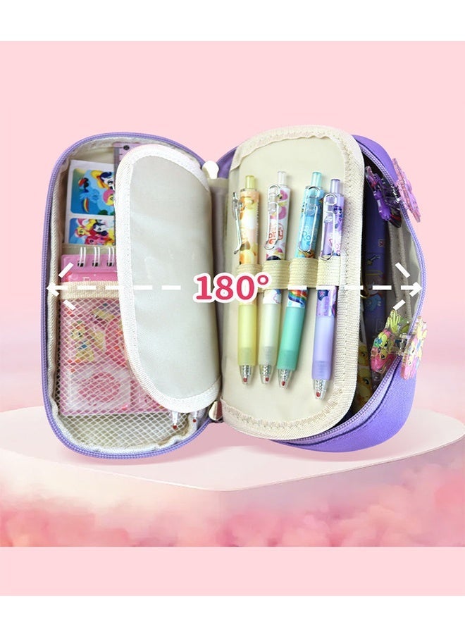 بيوينتي منظم حافظة اقلام رصاص، حافظة منظم اقلام ماركر، مقلمة مستلزمات فنية، منظم حقيبة السفر، لوازم مدرسية لطلاب الجامعات المتوسطة والثانوية والمكتب - Image 4