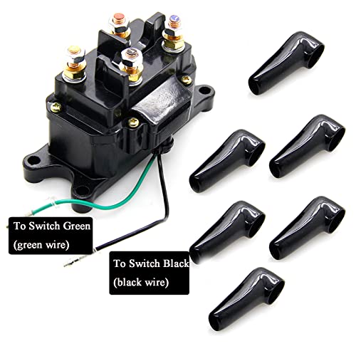 KanSmart Winch Solenoid Relay Contactor 12V 250A Winch Relay Thumb Truck for ATV UTV Boat 4x4 Vehicles 3000-5000lbs Winch with 6 Protecting Caps - Replacement 63070 62135 74900 2875714 70715 - Image 5