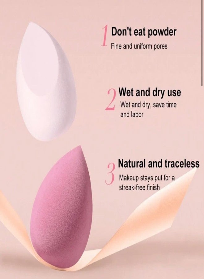 Premium Quality 1 Makeup Sponge, Soft Microfiber Beauty Blenders,Random colors, Beauty Sponges for Mixing Liquid,Cream, and Powder Foundation, Latex-Free - Image 2