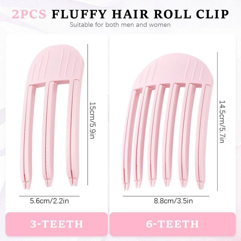 Hannea ® 2Pcs Hair Volumizer Hair Volume Clips for Women Men, Hair Puff Clips for Women, 3 & 6 Teeth Instant Comb for Fluffy Bangs, Volumizing Hair Clips No-Trace Hair Root Lifting Clips - Image 3