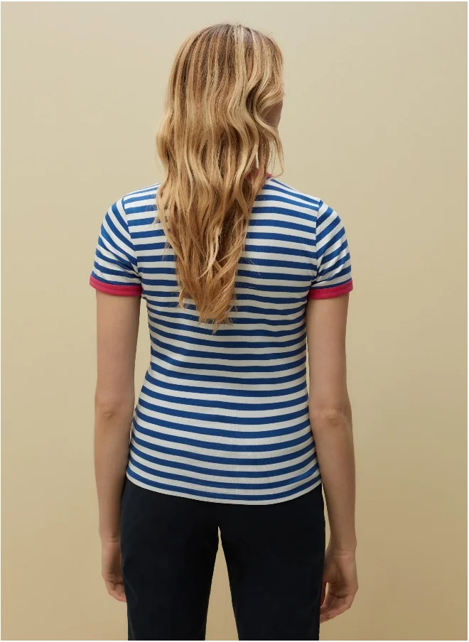 او في اس PIOMBO striped T-shirt in Supima cotton