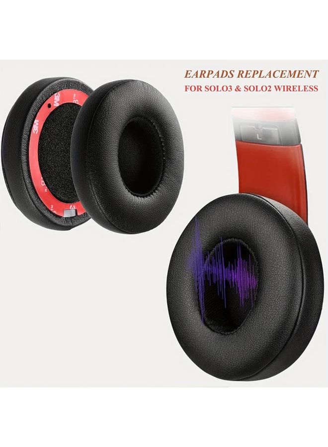Gray Protein Skin Replacement Ear Pads For Beats Solo 3 And Solo 2 Wireless Headphones - Image 2