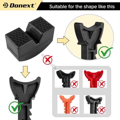 Donext Jack Pad Adapter for Jack Stands 3 Ton Rubber Frame Rail Protector Jack Pad Adapter 4 Pack - Image 3