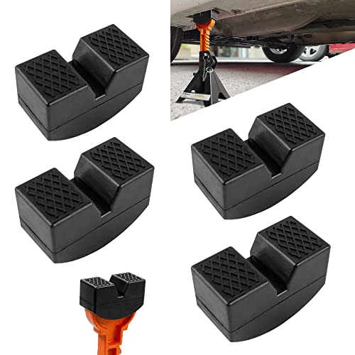 Donext Jack Pad Adapter for Jack Stands 3 Ton Rubber Frame Rail Protector Jack Pad Adapter 4 Pack - Image 1