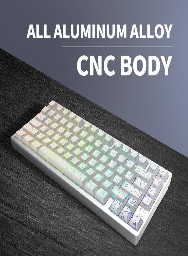 IROK MG75PRO 81 Keys Wired Magnetic Switch Mechanical Keyboard, Hall Effect, 8KHZ/ARGB/CNC Aluminum, Gasket Structure Gaming Keyboard(White) - Image 4