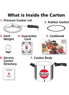Hawkins 10 Liters Classic Aluminium Pressure Cooker,Silver  - Image 5