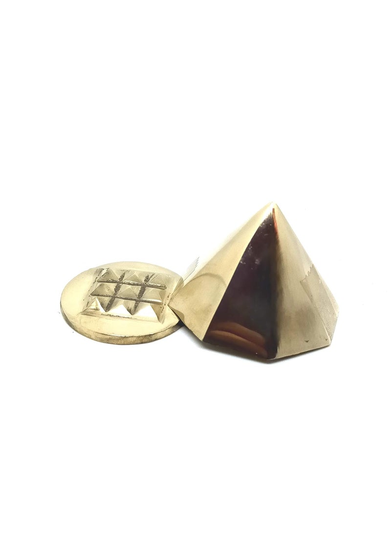 ASTROGHAR Astroghar Brass Vastu Octagonal Ashtakon Shaped 2 Layered Pyramid Energy Tools for Vaastu Correction and Positive Energy  - Image 2
