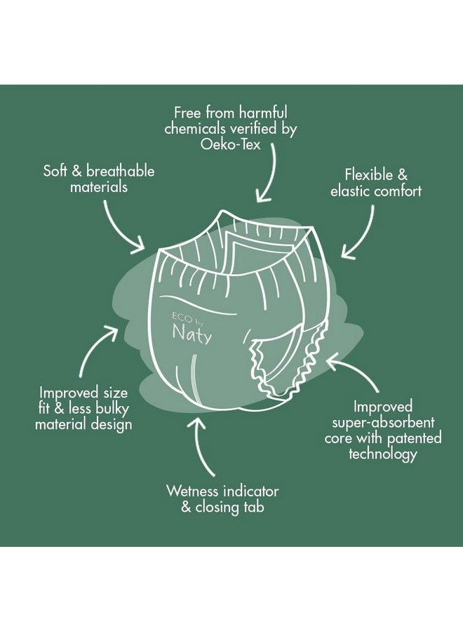 إيكو من ناتي سراويل تدريب Eco by Naty Pull Ups - مضادة للحساسية وخالية من المواد الكيميائية، عالية الامتصاص وصديقة للبيئة للأولاد والبنات - مقاس (6) 4T-5T (35+ رطل) - 18 قطعة - Image 2