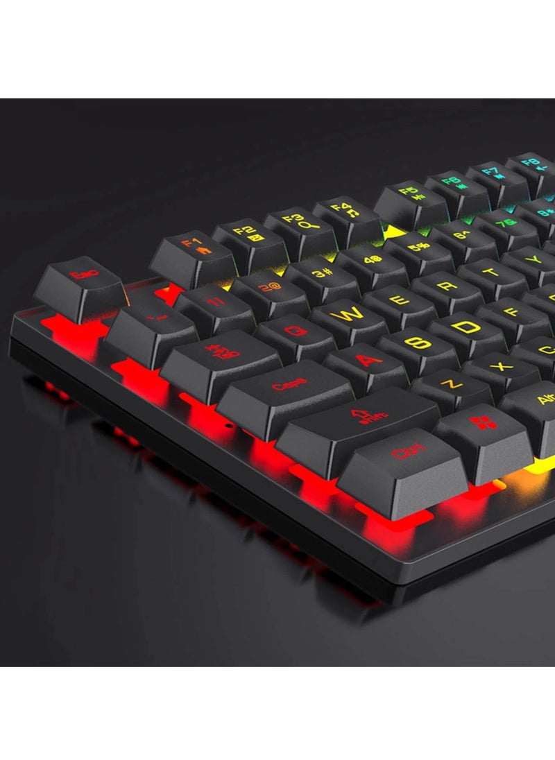Generic - FOREV Gaming Keyboard and Mouse Set, Model FV-Q3055, Rainbow Backlight, Mechanical Design, USB 2.0. - Image 1