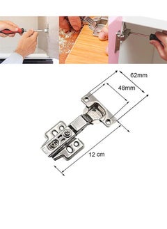 Generic 6 Pcs Kitchen Soft Close Cabinet Door Hinges, Stainless Concealed Kitchen Cabinet Hinges Hardware Accessories for Cabinets, Wardrobes and Bookcases, Silver  - Image 2