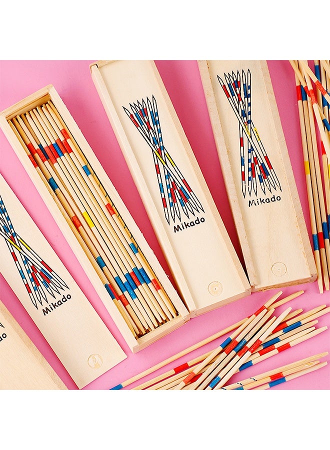 31 Piece 12 Inch Bamboo Pick Up Sticks Game Classic Table Game Fun Family Board Game Gift for Adults and Kids - Image 4