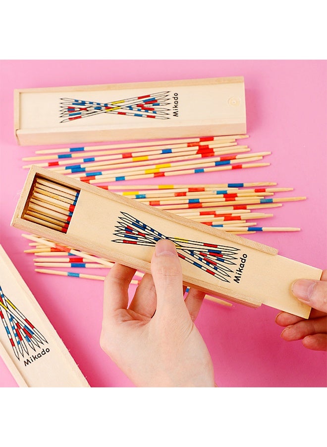 31 Piece 12 Inch Bamboo Pick Up Sticks Game Classic Table Game Fun Family Board Game Gift for Adults and Kids - Image 5