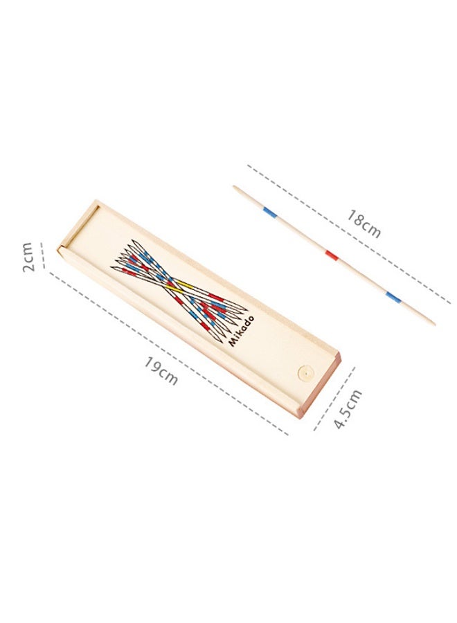 31 Piece 12 Inch Bamboo Pick Up Sticks Game Classic Table Game Fun Family Board Game Gift for Adults and Kids - Image 2