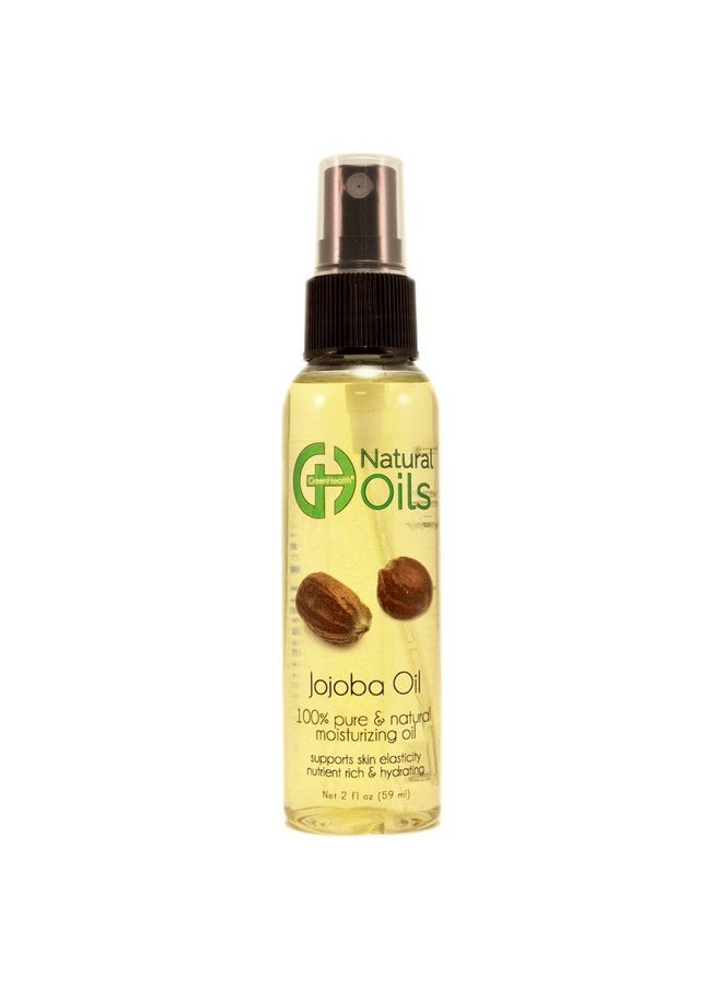 GreenHealth - 2 Fl Oz Jojoba 100% Pure Cold Pressed Unrefined Wblack Spray Caprevitalizes Hair And Gives Skin A Radiant And Youthful Look Great For Lips Cuticles Stretch Marks Beard Leaving You Vibrant. - Image 1