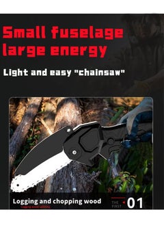 Generic Upgraded Mini Chainsaw 6 Inch Electric Chainsaw 48V Battery Powered 1500mAh Battery One-Hand Portable Electric Saw for Wood Cutting Tree Branch Trimming Wood Cutting Gardening  - Image 4