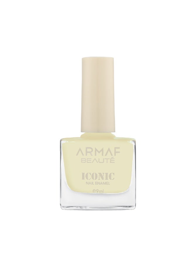 Armaf Beaute Iconic Nail Enamel 003 Lemon Meringue, 9ml | High Shine Nail Polish | Chip-Resistant Formula | Smooth Gloss Finish | Long-Lasting & Easy Application - Image 1