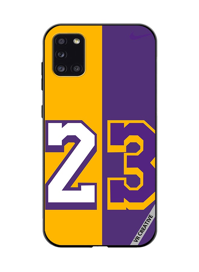VR CREATIVE Protective Case Cover For Samsung Galaxy A31 Purple Yellow Design Multicolour - Image 1