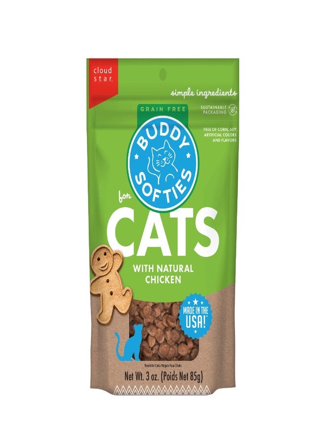 Buddy Biscuits 3 oz Pouch of Grain Free Soft & Chewy Cat Treats Made with Natural Tender Chicken - Image 1