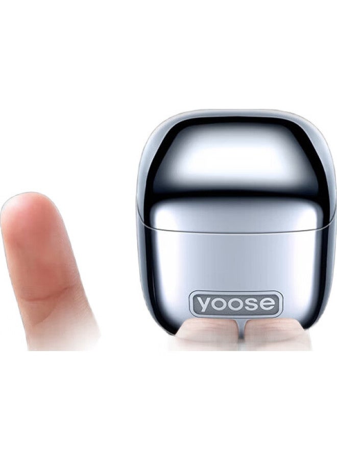 Yoose Electric Shaver Portable Two-In Nose Hair Trimmer And Razor Birthday New Year Gift For Boyfriend Husband Beard Trimmer With National Subsidy D1-T Silver Plated - Image 1