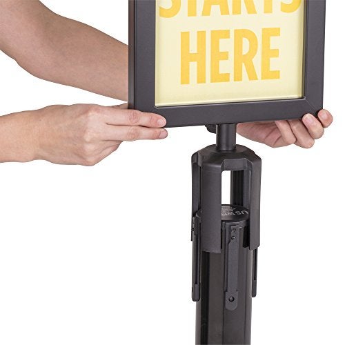 US Weight - U2507 Steel Frame Sign Holder compatible ONLY with Steel stanchions (will not fit Sentry series or other stanchion brands) - Image 2