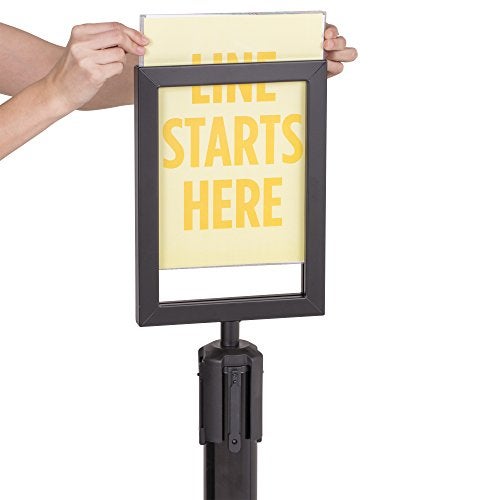 US Weight - U2507 Steel Frame Sign Holder compatible ONLY with Steel stanchions (will not fit Sentry series or other stanchion brands) - Image 4