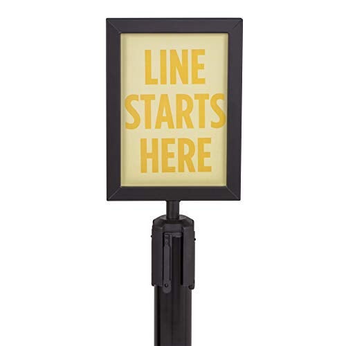 US Weight - U2507 Steel Frame Sign Holder compatible ONLY with Steel stanchions (will not fit Sentry series or other stanchion brands) - Image 1