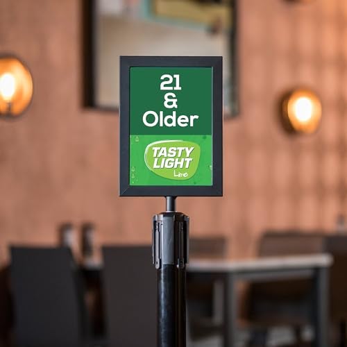 US Weight - U2507 Steel Frame Sign Holder compatible ONLY with Steel stanchions (will not fit Sentry series or other stanchion brands) - Image 5
