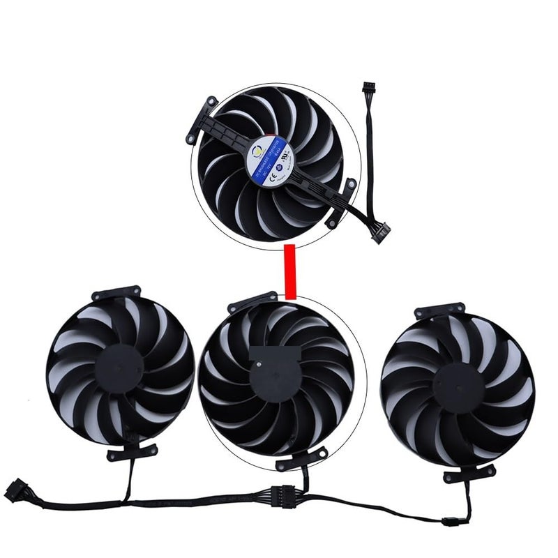 Video Card Fan VGA Graphics Cooler CF1010U12S for ASUS TUF RX 6800XT 16G Gaming RX6900XT ROG Strix 6700 XT 12G Laptop Parts(Type B Fan) - Image 1