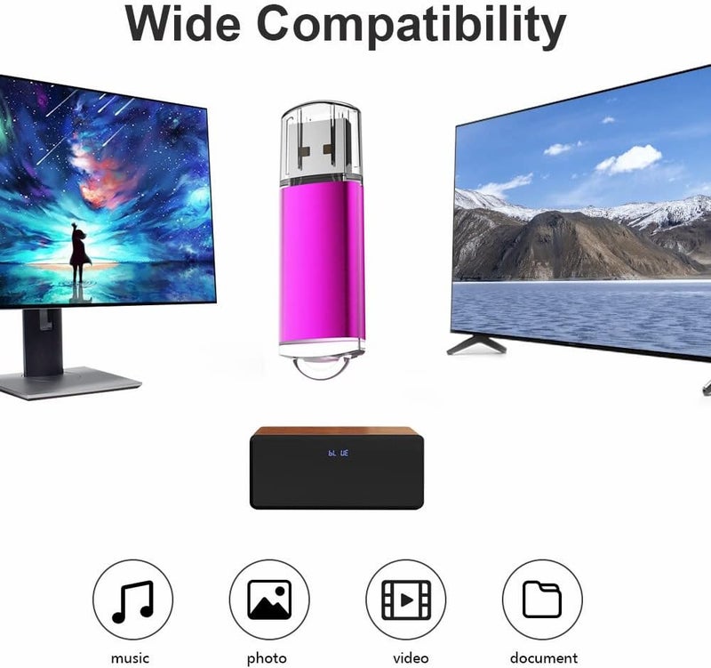 K&ZZ 16GB USB Flash Drive 5 Pack USB 2.0 Thumb Drives Memory Stick Gig Drive 16G Pen Drive USB Stick Flash Stick Jump Drive for PC Laptop, Multicolored - Image 4